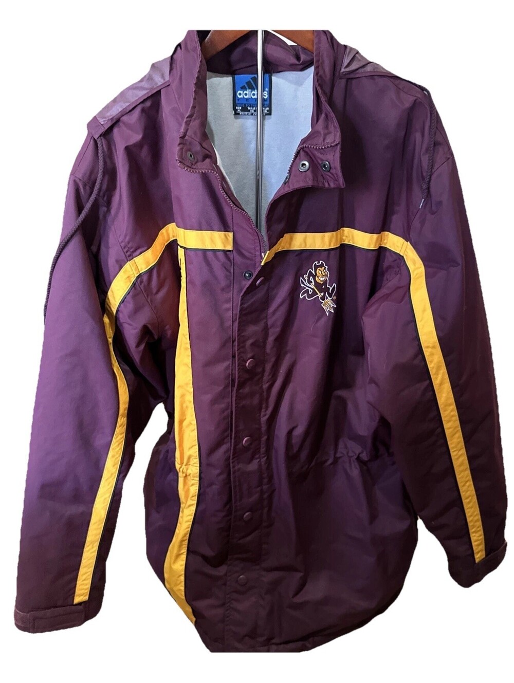 Vintage Adidas Arizona State Sun Devils Sideline Jacket XL Insulated NCAA Y2K